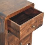 Modern Sheesham Wood Night Table with Drawer - Image 6