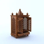 Modern Sheesham Wood Temple with Traditional Carving for Home - Image 5