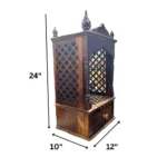Navira Solid Sheesham Wood Temple with Artistic Cutwork Design - Image 2