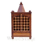 Navira Solid Sheesham Wood Temple with Artistic Cutwork Design - Image 4