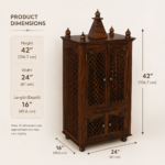 Navora Solid Sheesham Wood Temple with Refined Heritage Styling - Image 2