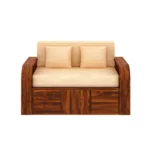 Norden Sheesham Wood Sofa Cum Bed in Scratch Resistant Walnut Brown Finish - Image 2