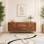 Northmere Solid Wood Media Console With Multi Utility Storage