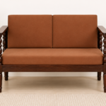 Norvica Designer Sheesham Wood 2 Seater Sofa