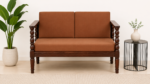 Norvica Designer Sheesham Wood 2 Seater Sofa