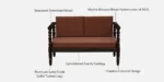 Norvica Designer Sheesham Wood 2 Seater Sofa - Image 3