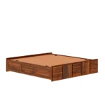 Norwin Sheesham Wood Bed with Box Storage in Teak Finish - Image 5
