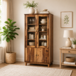 Orvesta Solid Sheesham Wood Handcrafted Crockery Cabinet