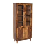 Orvesta Solid Sheesham Wood Handcrafted Crockery Cabinet - Image 3