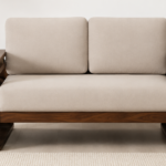 Oslo Sheesham Wood 2 Seater Sofa in Dark Walnut Finish