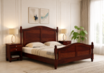 Oslo Sheesham Wood Bed Without Storage in Rich Teak Finish