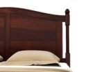 Oslo Sheesham Wood Bed Without Storage in Rich Teak Finish - Image 5