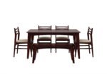 Premium Sheesham Wood 6 Seater Dining Table for Home in Natural Honey Finish - Image 6