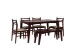 Premium Sheesham Wood 6 Seater Dining Table for Home in Natural Honey Finish - Image 7