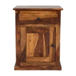Premium Sheesham Wood Bed Side Table for Bedroom with Natural Wood Finish - Image 4