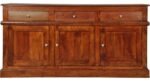 Premium Sheesham Wood Storage Cabinet with Drawer and Double Door Design in Teak Finish - Image 5