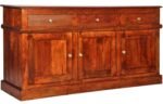 Premium Sheesham Wood Storage Cabinet with Drawer and Double Door Design in Teak Finish - Image 6