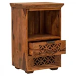 Premium Solid Sheesham Wood Bedside Cabinet - Image 4