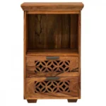 Premium Solid Sheesham Wood Bedside Cabinet - Image 5