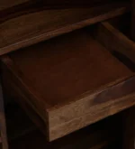 Radcliffe Sheesham Wood Bar Cabinet in Scratch Resistant Charcoal Teak Finish - Image 3