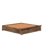 Ravello Sheesham Wood Bed with Storage in Teak Finish - Image 3