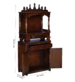 Regal Solid Sheesham Wood Temple with Elegant Heritage Finish - Image 2
