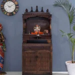 Regal Solid Sheesham Wood Temple with Elegant Heritage Finish