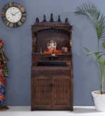 Regal Solid Sheesham Wood Temple with Elegant Heritage Finish