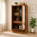 Reginald Sheesham Wardrobe with Full Length Mirror in Espresso Finish