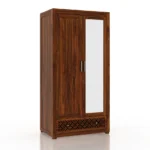 Reginald Sheesham Wardrobe with Full Length Mirror in Espresso Finish - Image 2