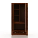 Reginald Sheesham Wardrobe with Full Length Mirror in Espresso Finish - Image 6