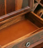 Ridgemont Sheesham Wood Bar Cabinet in Scratch Resistant Copper Teak Finish - Image 6