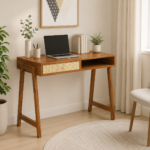 Rowland Sheesham Wood Study Table in Scratch Resistant Classic Walnut Finish