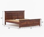 Royal Sheesham Solid Wood Platform Bed in Honey Finish - Image 3