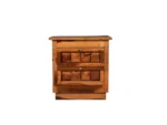 Rustic Sheesham Wood Bedside Table for Bedroom - Image 4