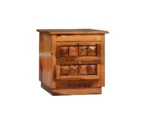 Rustic Sheesham Wood Bedside Table for Bedroom - Image 5