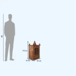 Serenity Solid Sheesham Wood Temple with Refined Handcrafted Design - Image 5