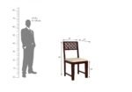 Sheesham Wood 4 Seater Dining Set in Scratch Resistant Honey Oak Finish - Image 4