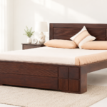 Sheesham Wood Classic Platform Bed Natural Finish