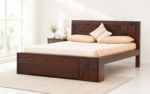 Sheesham Wood Classic Platform Bed Natural Finish