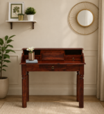 Sheesham Wood Computer Study Table with Shelves