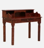 Sheesham Wood Computer Study Table with Shelves - Image 5