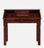 Sheesham Wood Computer Study Table with Shelves - Image 6