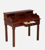 Sheesham Wood Computer Study Table with Shelves - Image 4