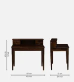 Sheesham Wood Executive Study Desk for Office - Image 3