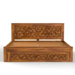 Sheesham Wood Modern Storage Platform Bed - Image 4