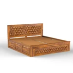 Sheesham Wood Modern Storage Platform Bed - Image 6