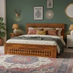 Sheesham Wood Storage Bed with Drawers