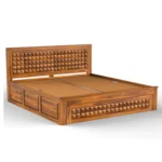 Sheesham Wood Storage Bed with Drawers - Image 4