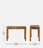 Sheesham Wood Study Table with Storage Drawer - Image 3